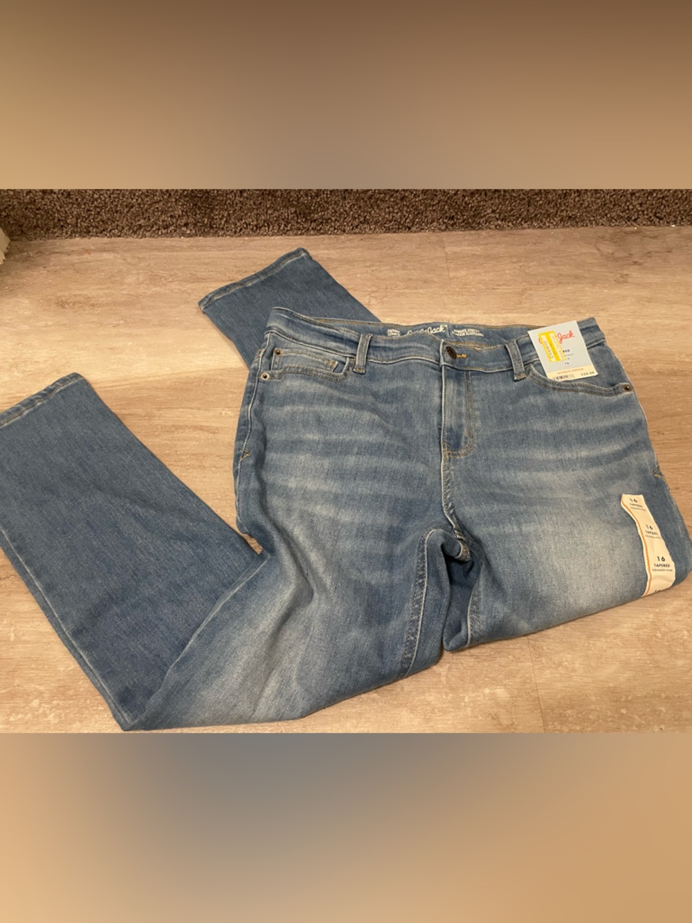NWT Cat & Jack Light Blue Kids Denim Jeans Size 16